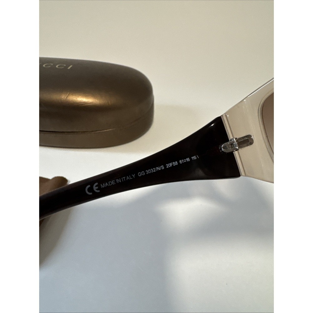 Gucci GG Sunglasses 3032/N/S 20FS8 Gucci Cursive Script with Case & Cloth - Picture 4 of 13